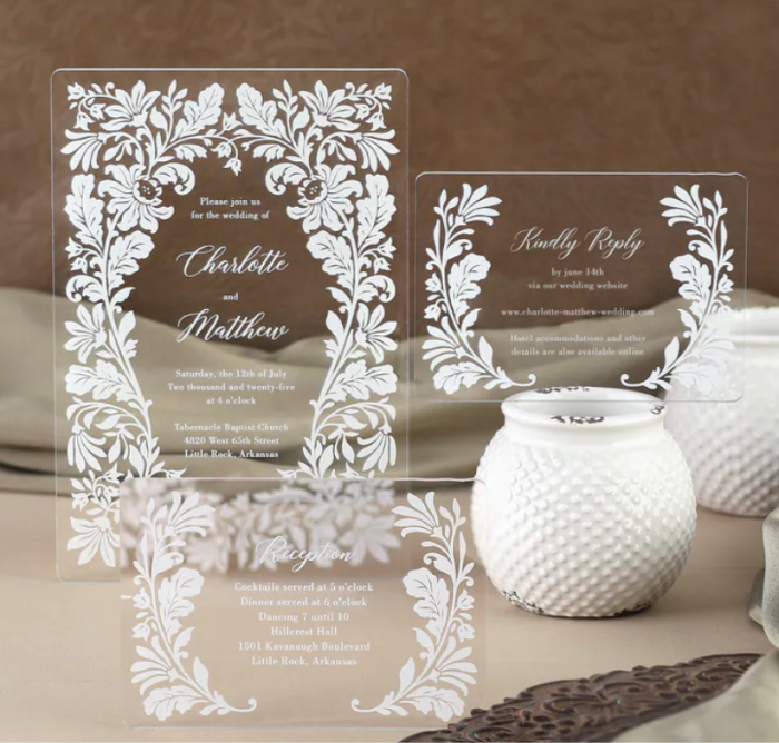 Printed Clear Invitations